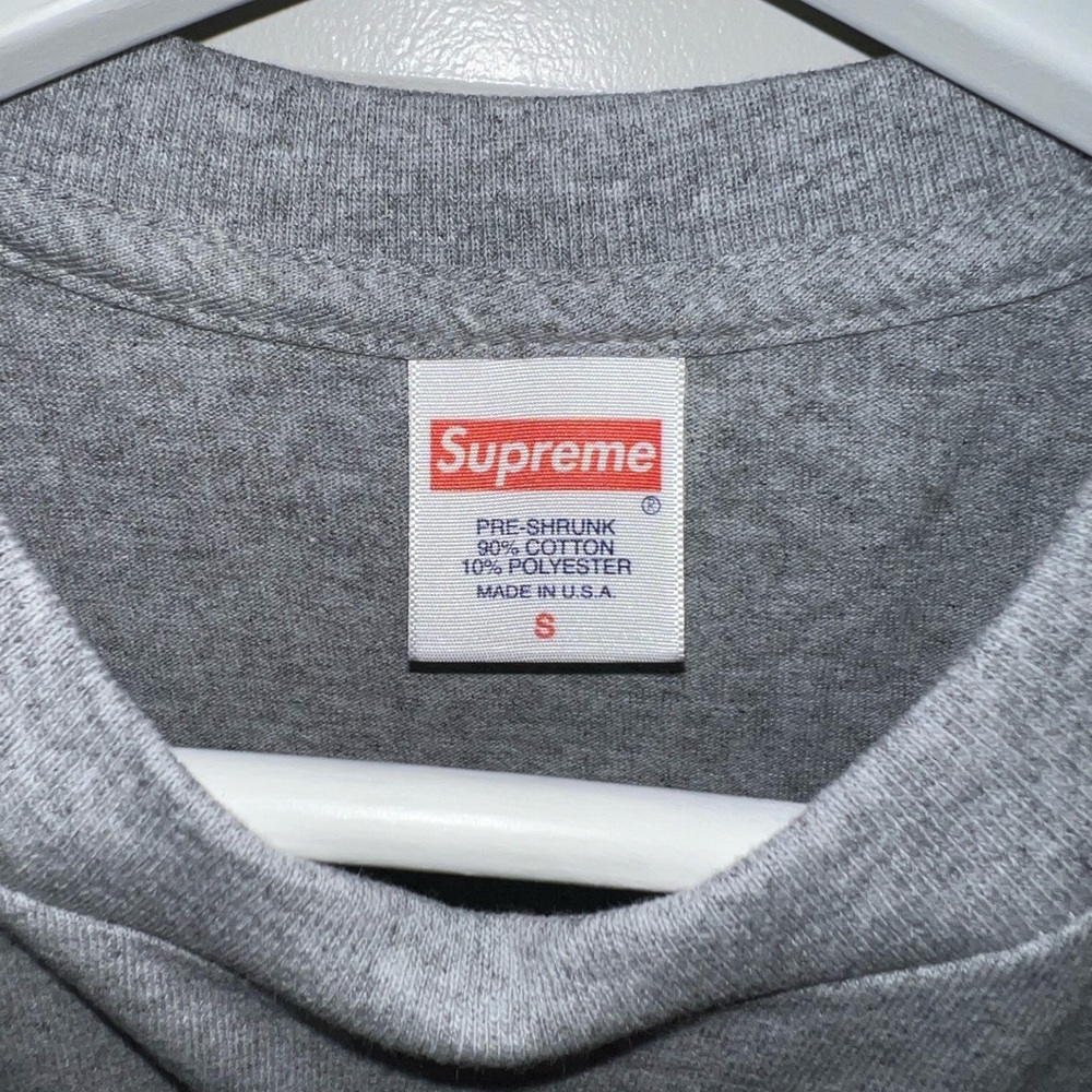Brand New Without Tags Supreme New York Plain Gray T Shirt Size Small